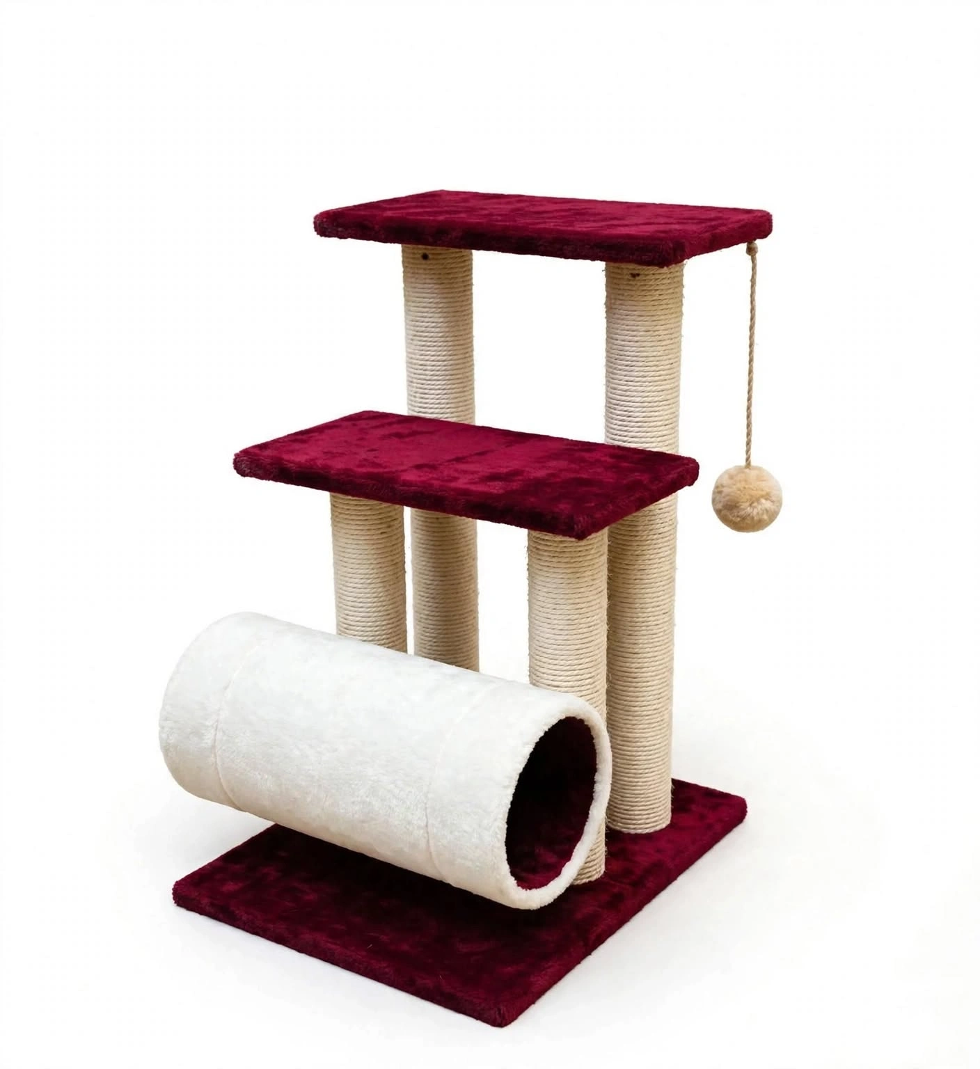 burgundy_cat_tree_studio by pawspillow