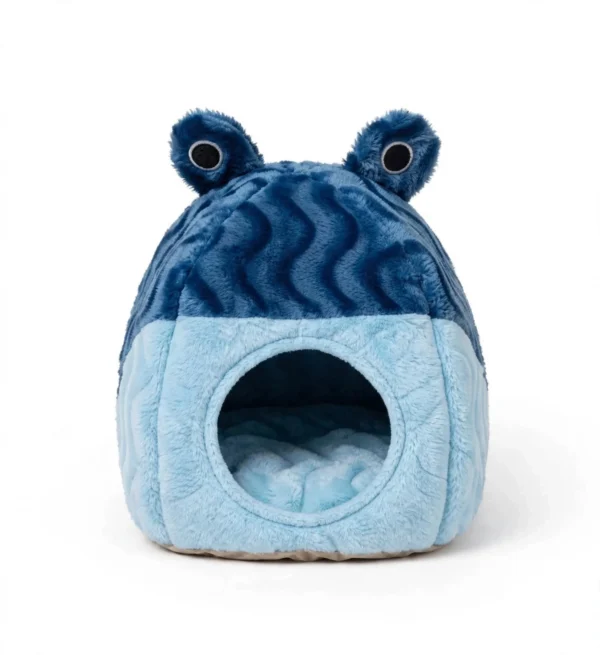dark_blue_light_blue_pet_house PawsPillow Snail Pet Bed Cum House