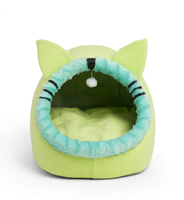lime_green_cat_house PawsPillow Cat Ear Bed Nest