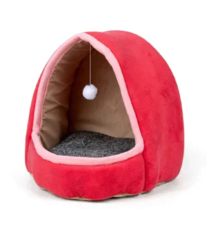 red_igloo_pet_house_studio by pawspillow